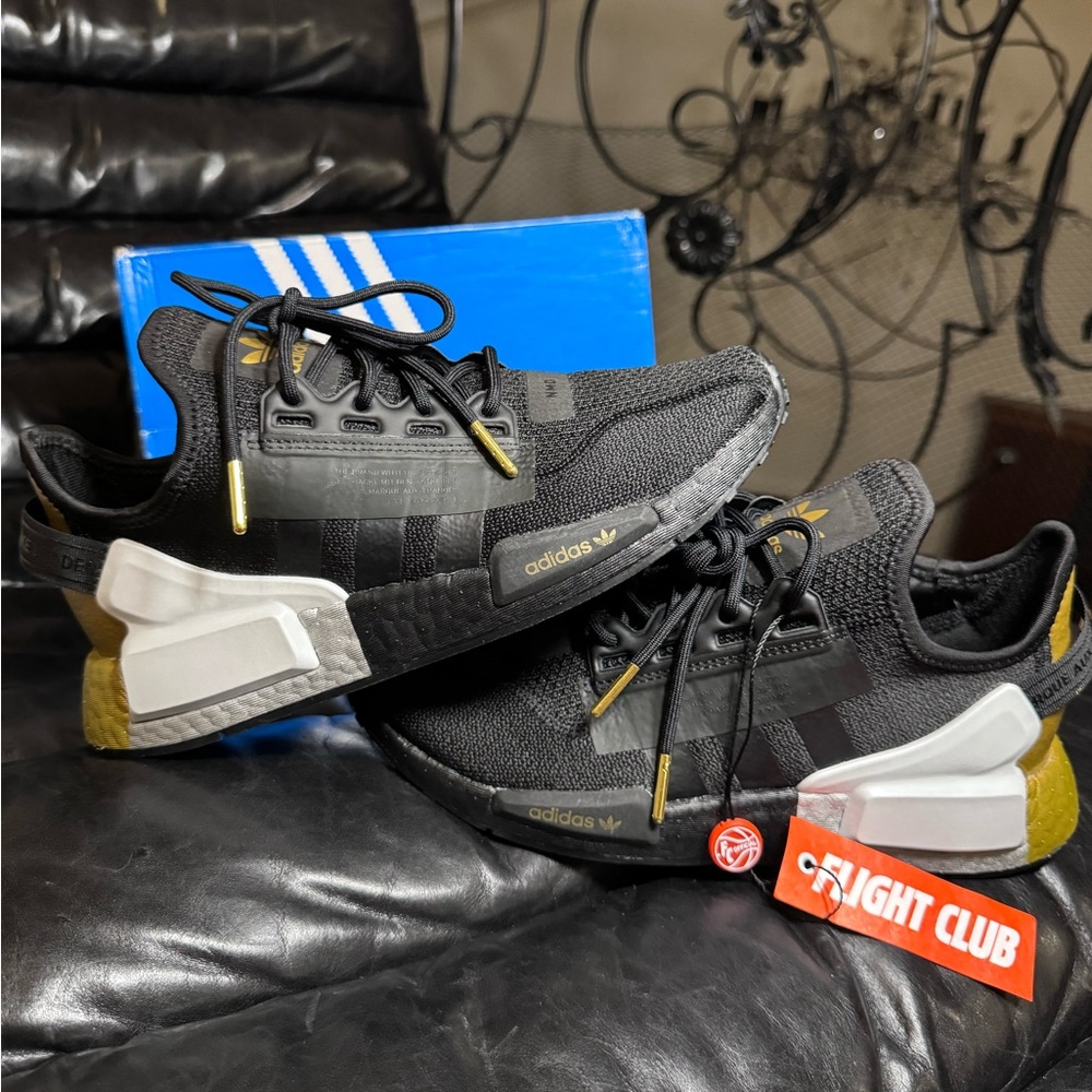 BNIB Adidas NMD black/gold from Flight Club